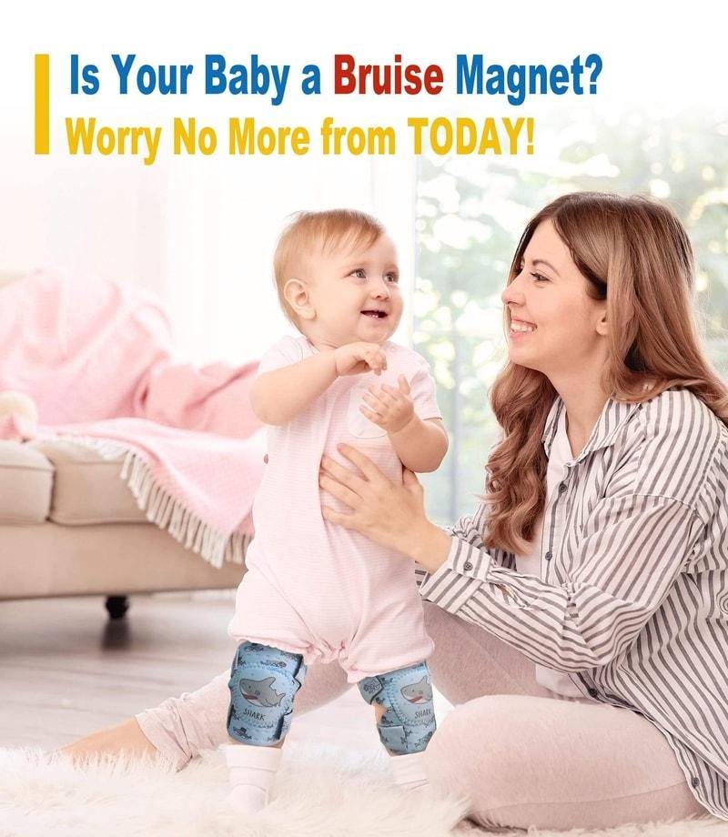 [2nd Gen.] Baby Knee Pads for Crawling | Protector for Toddler, Infant, Girl, Boy (Ocean Camouflage) - Image 3
