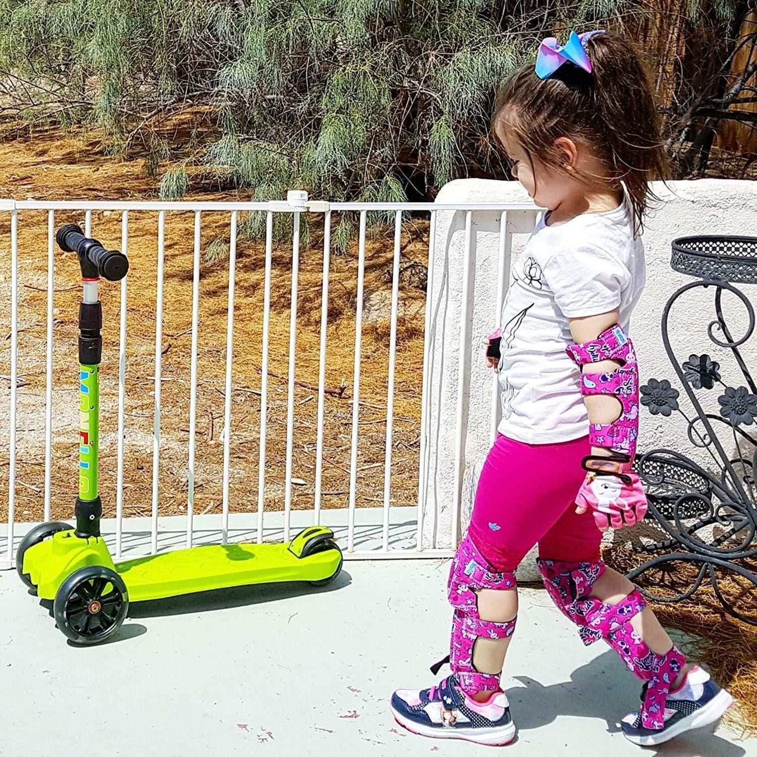 [2nd Gen.] Innovative Soft Kids Elbow and Knee Pads with Bike Gloves (🦄 Unicorn) - Image 8