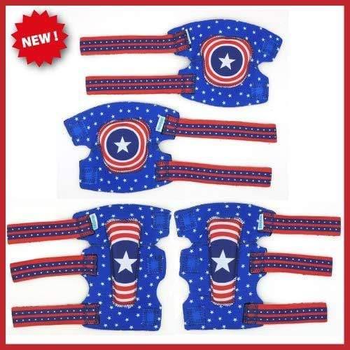 [1st Gen.] Innovative Soft Kids Elbow and Knee Pads with Bike Gloves (Captain USA) - Image 11