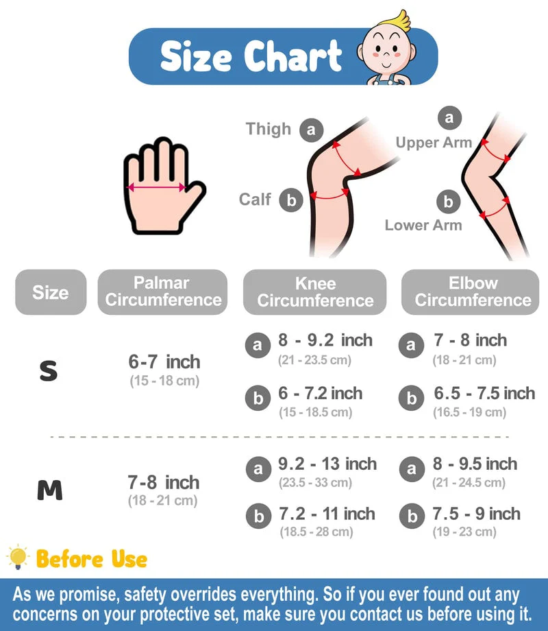 [2021 New Model] Simply Kids HardSoft Knee and Elbow Pads with Wrist Guards (Unicorn) - Image 7
