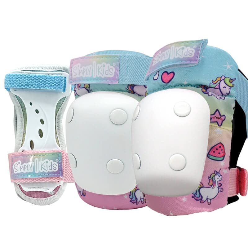 [2021 New Model] Simply Kids HardSoft Knee and Elbow Pads with Wrist Guards (Unicorn) - Image 8