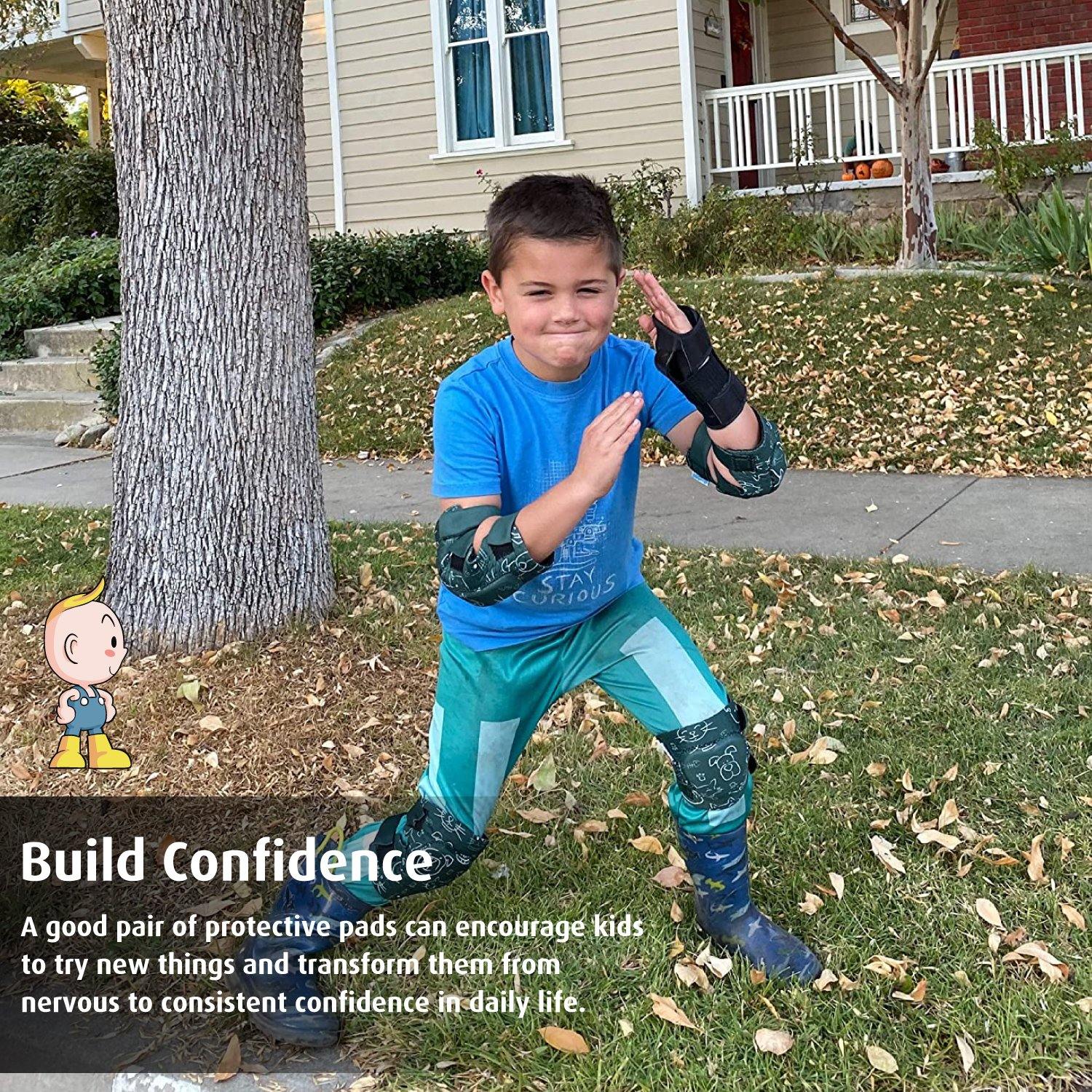 [1st Gen.] Innovative Soft Kids Elbow and Knee Pads with Bike Gloves (Dogs & Cats) - Image 4