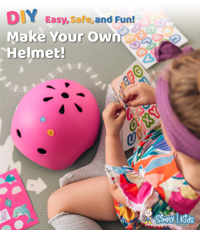 (🦄 Girls In Wonderland) Kids Helmet with DIY Stickers for Toddler, Boy, Girl - Image 2