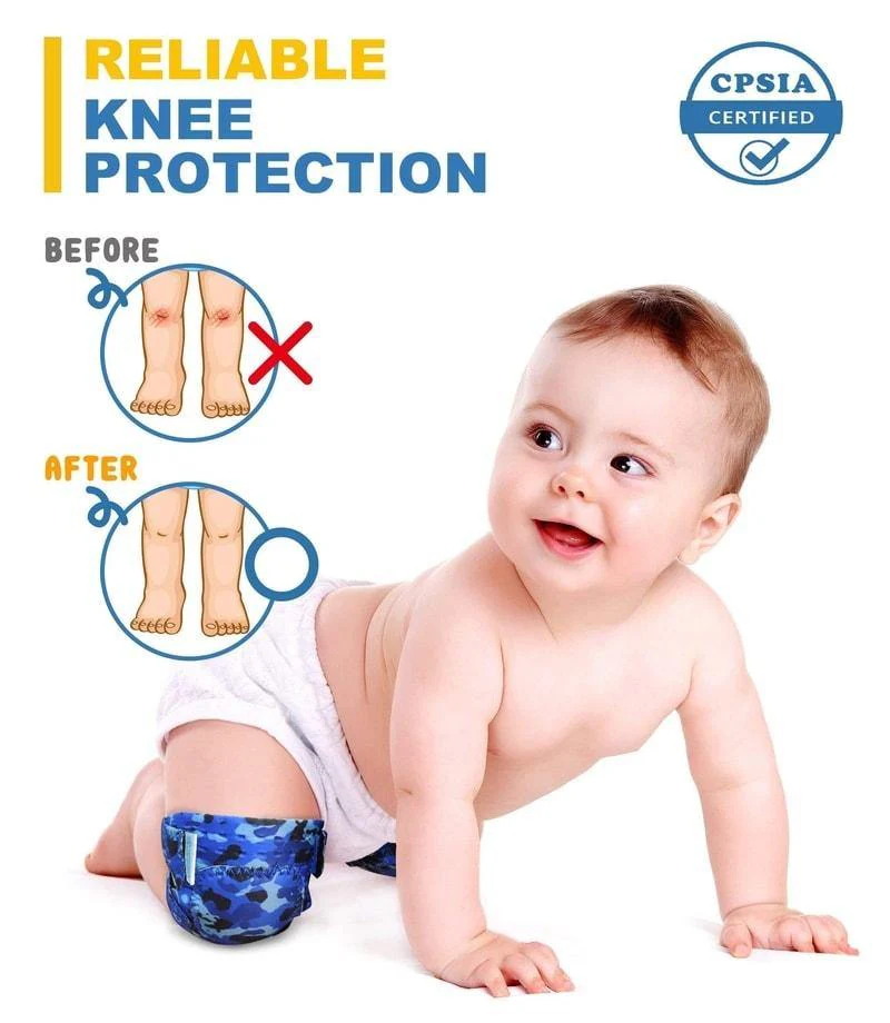 (Ocean Camo) Baby Knee Pads for Crawling | Protector for Toddler, Infant, Girl, Boy - Image 3