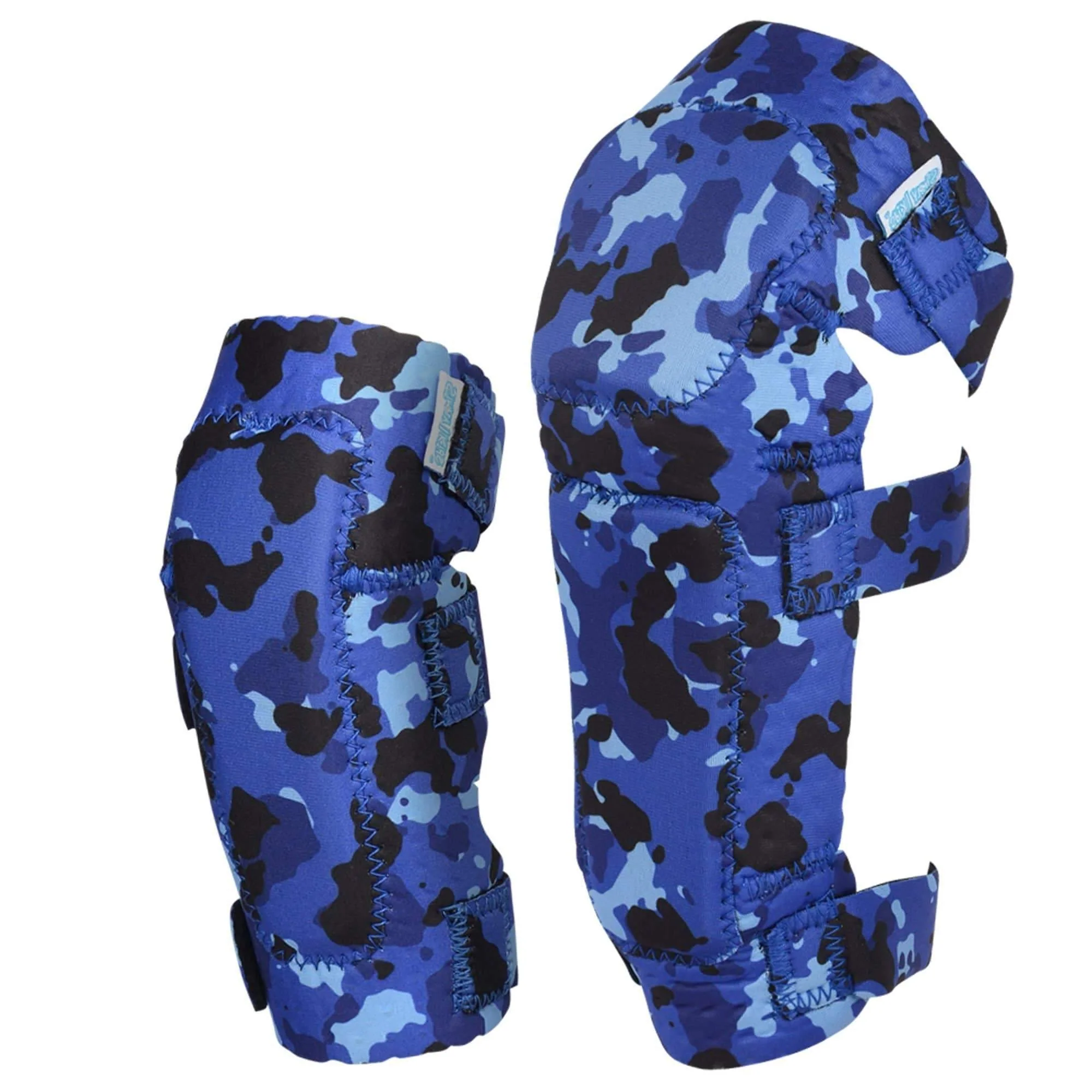 [2nd Gen.] Innovative Soft Kids Elbow and Knee Pads with Bike Gloves (Ocean Camouflage) - Image 9
