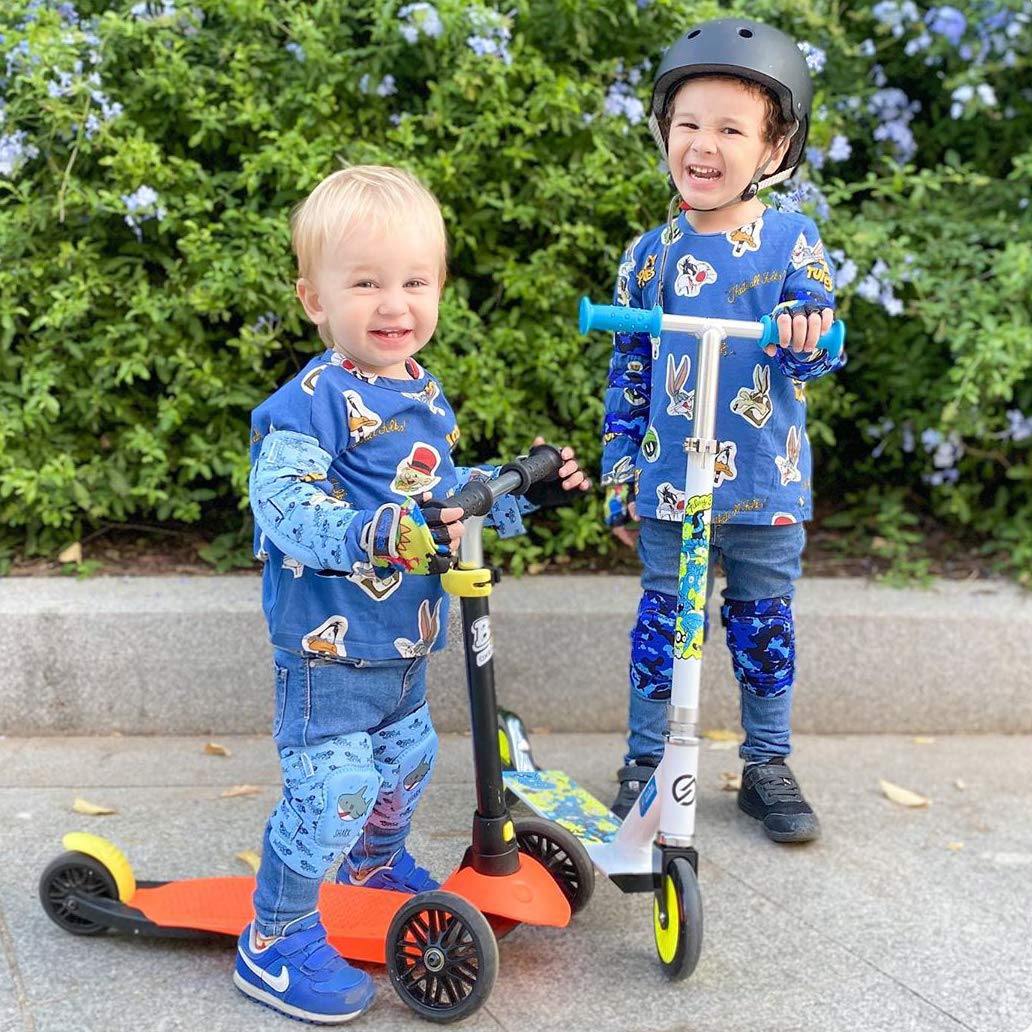 [1st Gen.] Innovative Soft Kids Elbow and Knee Pads with Bike Gloves (Shark) - Image 5