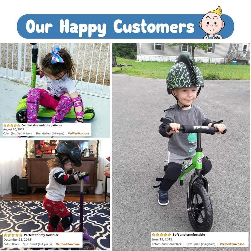 [1st Gen.] Innovative Soft Kids Elbow and Knee Pads with Bike Gloves (Snow Camouflage) - Image 7