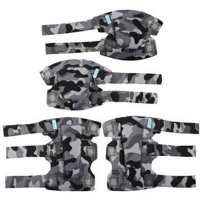 [1st Gen.] Innovative Soft Kids Elbow and Knee Pads with Bike Gloves (Snow Camouflage) - Image 8
