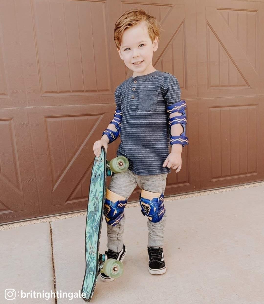 [1st Gen.] Innovative Soft Kids Elbow and Knee Pads with Bike Gloves (The Flash) - Image 7