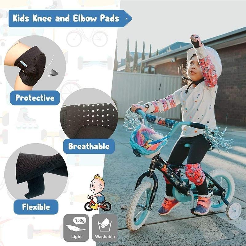 [1st Gen.] Innovative Soft Kids Elbow and Knee Pads with Bike Gloves (🦄 Unicorn) - Image 3